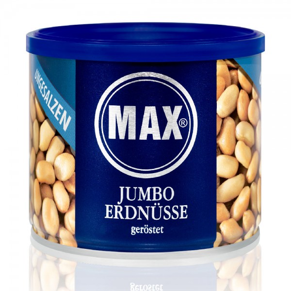 MAX Jumbo Erdnüsse geröstet ungesalzen 300g MHD:30.6.25