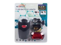 LED-Fahrradbeleuchtung vorne hinten 7+5 LED