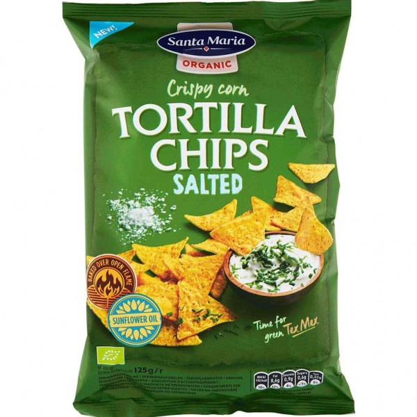 Santa Maria Bio Tortilla Chips Salted 125g MHD:3.11.24