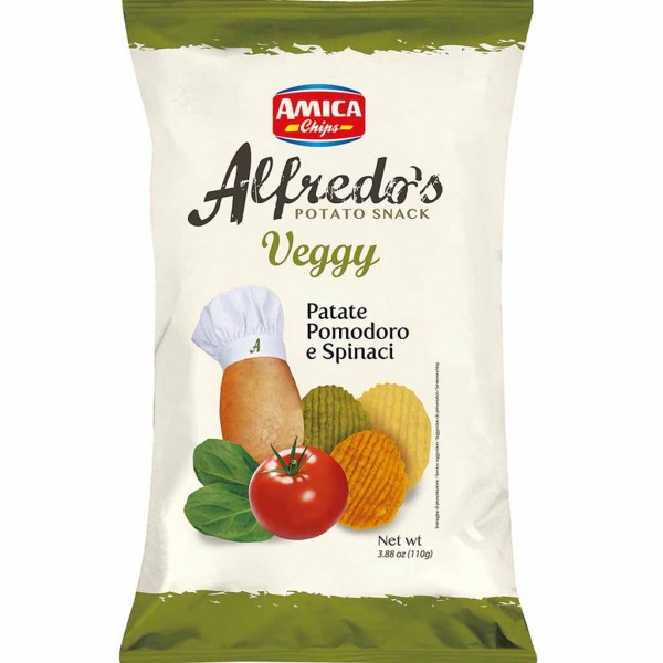 Amica Chips Alfredos Potato Snack Veggy 110g MHD:27.6.23