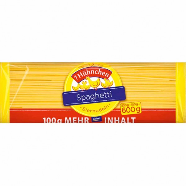 7 Hühnchen Spaghetti 600g MHD:8.2.27