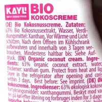 Kay-Li Bio Kokoscreme 22% Fett 400ml MHD:28.1.24