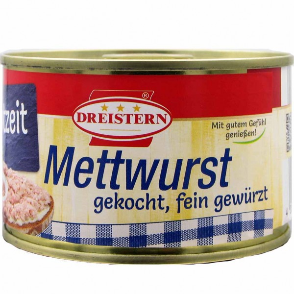 Dreistern Mettwurst gekocht und fein gewürzt 160g MHD:19.9.25