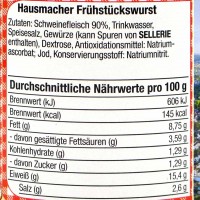 Metzger Kübler Hausmacher Frühstückswurst 200g MHD:24.5.25