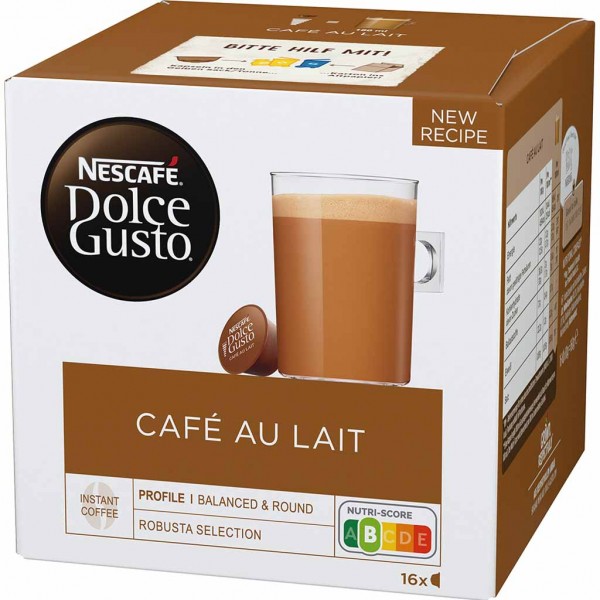 Nescafe Dolce Gusto Kapseln Cafe au Lait 16 Tassen 160g MHD:30.8.24