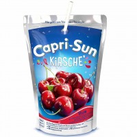 Capri-Sun Kirsche 10x200ml 2 Liter Capri Sonne Kirsch mit Papiertrinkhalmen