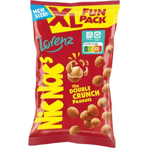 NicNacs The double crunch Peanuts 170g MHD:27.11.24
