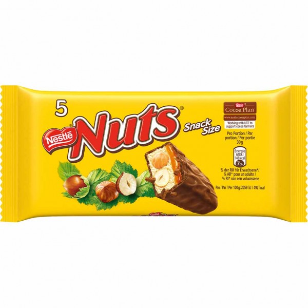 Nestle NUTS Snack Size 5x 30g=150g MHD:30.1.25