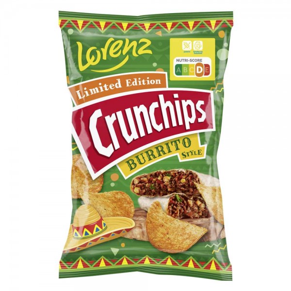 Lorenz Crunchips Burrito Style 130g Limited Edition MHD:21.9.24