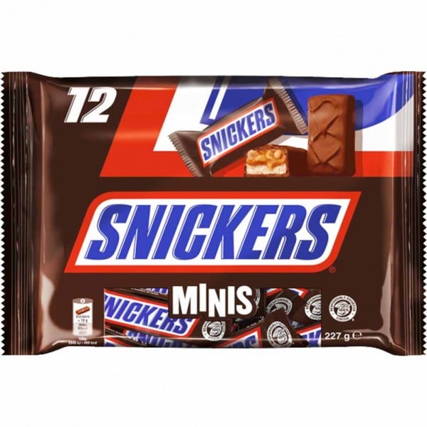 Snickers Minis Schokoriegel 12er 227g, 