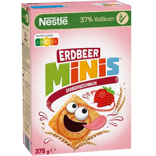 Nestle Erdbeer Minis Erdbeergeschmack 375g MHD:30.3.25