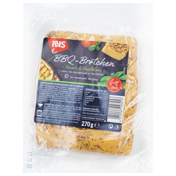 Ibis BBQ Brötchen Tomaten - Basilikum 270g MHD:13.6.23