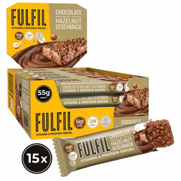 Fulfil Vitamin & Protein Riegel Chocolate Haselnuss Geschmack 15x55g = 825g