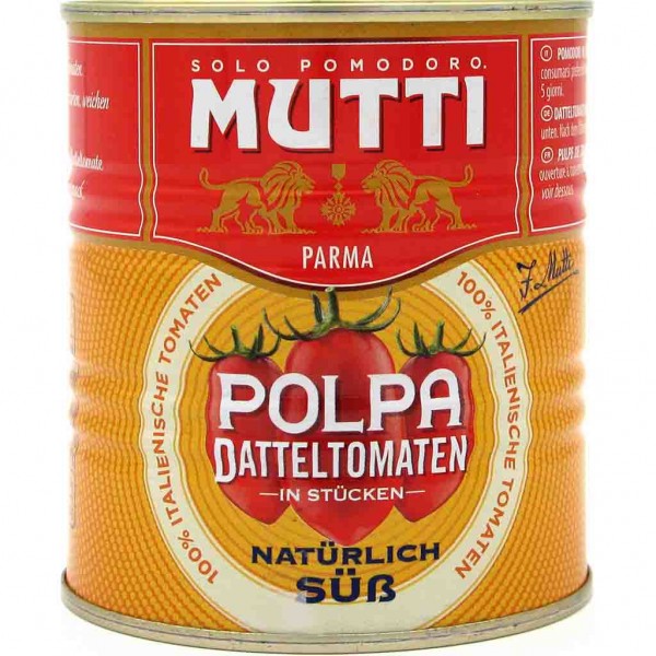 MUTTI Parma italienische Datteltomaten in Stücken 300g MHD:30.8.26