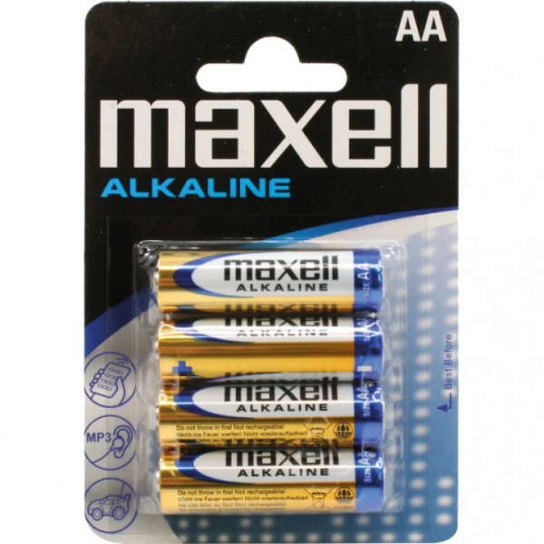 Maxell Alkaline Batterien R6 1,5V AA 4er Pack
