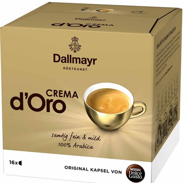 Nescafe Dolce Gusto Dallmayr d&#039;Oro Crema 16 Tassen 120g MHD:31.1.23