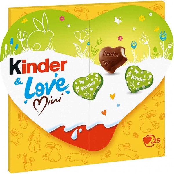 Kinder &amp; Love Mini Herzen Ostern 107g MHD:21.4.24