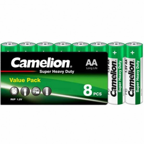 CAMELION R6 / AA / Grün / SP8 8 Batterien MHD:30.10.24
