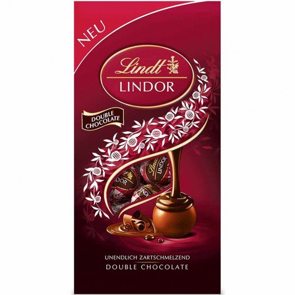 Lindt Lindor Kugeln Double Chocolate 136g MHD:20.2.25