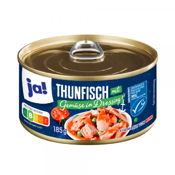 ja! Thunfisch mit Gemüse in Dressing 185g MHD:31.12.26