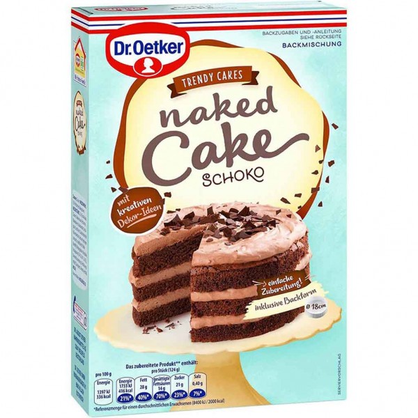 Dr.Oetker Backmischung naked Cake Schoko 300g MHD:30.7.22
