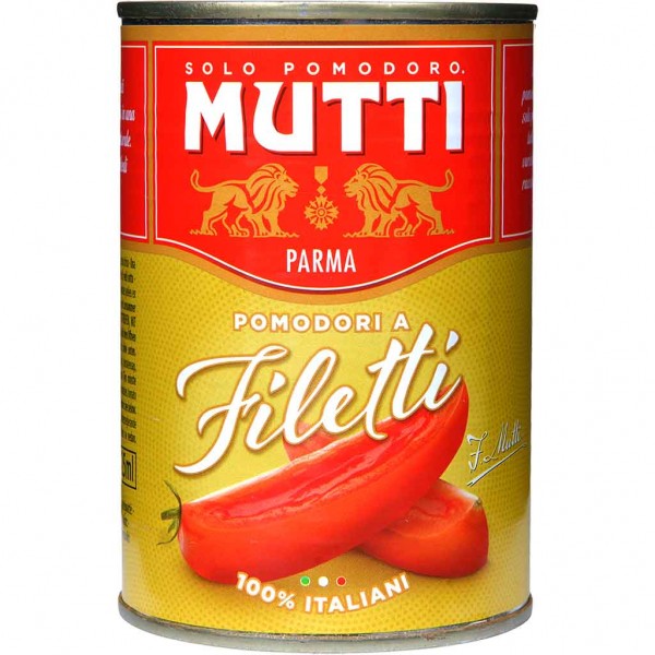 MUTTI Parma Filetti Tomatenviertel 400g MHD:30.8.24