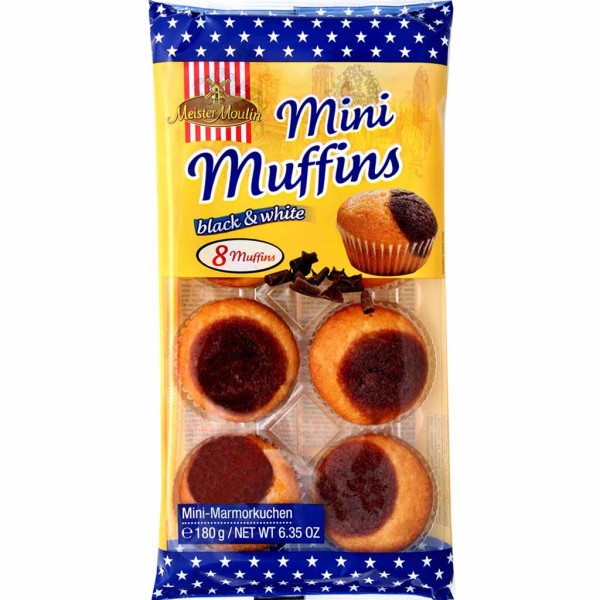 Meister Moulin Mini Muffins black &amp; white 180g MHD:27.10.24