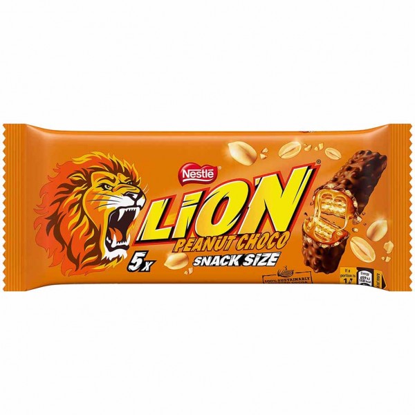 Lion Peanut Choco Snack Size 5x31g=155g MHD:30.9.24