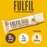 Fulfil Vitamin & Protein Riegel weisse Schokolade Cookie & Creme Geschmack 15x55g = 825g EAN 5391532124261