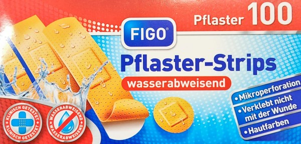 Pflaster-Strips 100 Stück wasserabweisend MHD:30.10.26