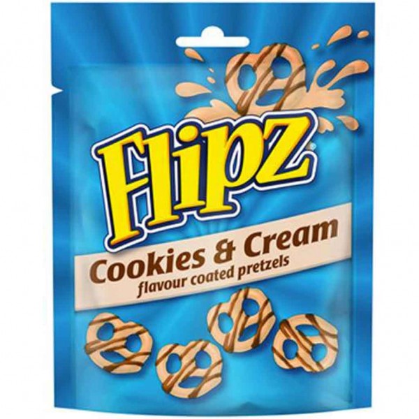 Flipz Brezeln Cookies &amp; Cream 90g MHD:26.10.24