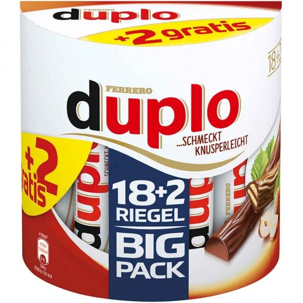 Ferrero Duplo Big Pack 18+2 Schokoriegel 364g MHD:25.6.24