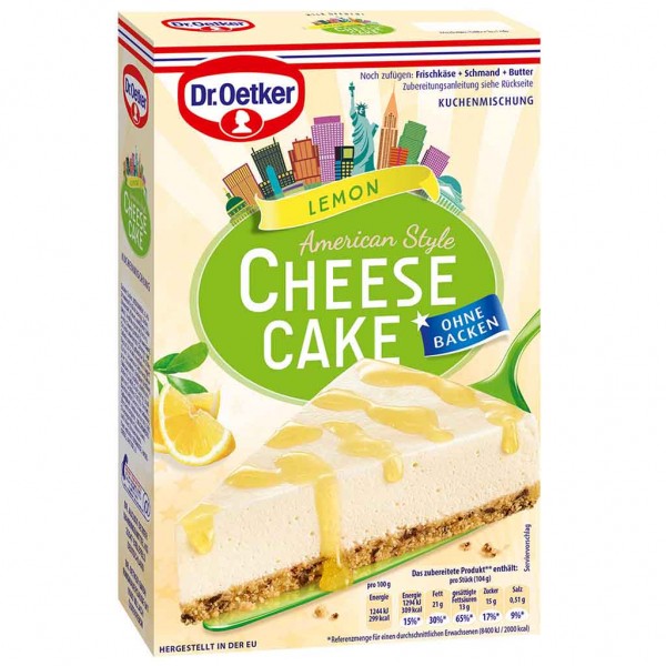 Dr.Oetker Kuchenmischung Cheesecake American Style Lemon 355g MHD:30.11.22