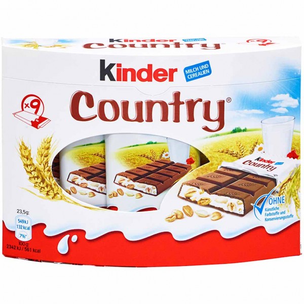 Kinder Country Riegel 9er 211,5g MHD:14.8.24