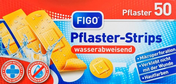 Pflaster-Strips 50 Stück Standard wasserabweisend MHD:30.10.25