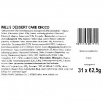 31x Willis Dessert Cake Choco á 62,5g=1937g MHD:5.8.24