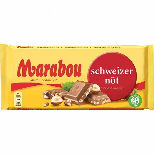 Marabou Tafelschokolade Schweizer Nöt 200g MHD:23.9.24