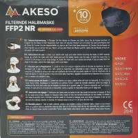 10x FFP2 Atemschutzmaske schwarz CE2841