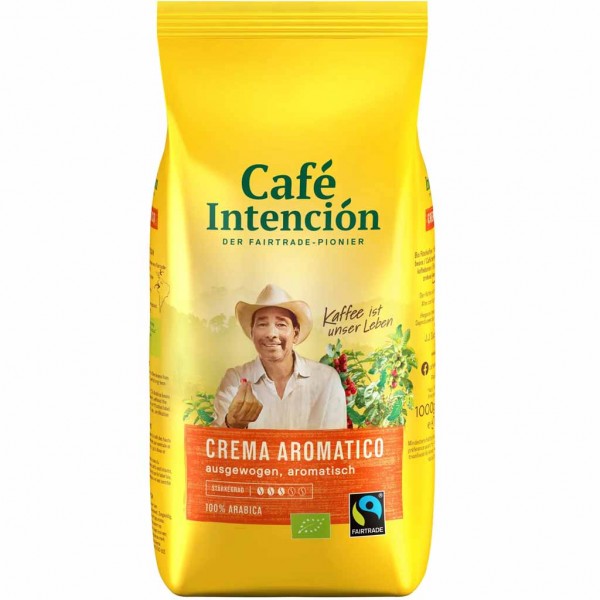 Cafe Intencion Crema Aromatico ganze Bohnen 1000g MHD:30.7.23