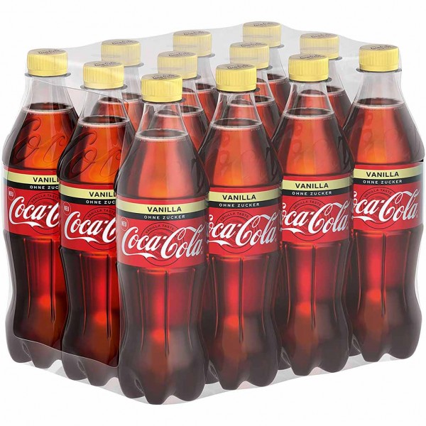 12x Coca-Cola Vanille Zero PET á 0,5L=6L MHD:30.6.23