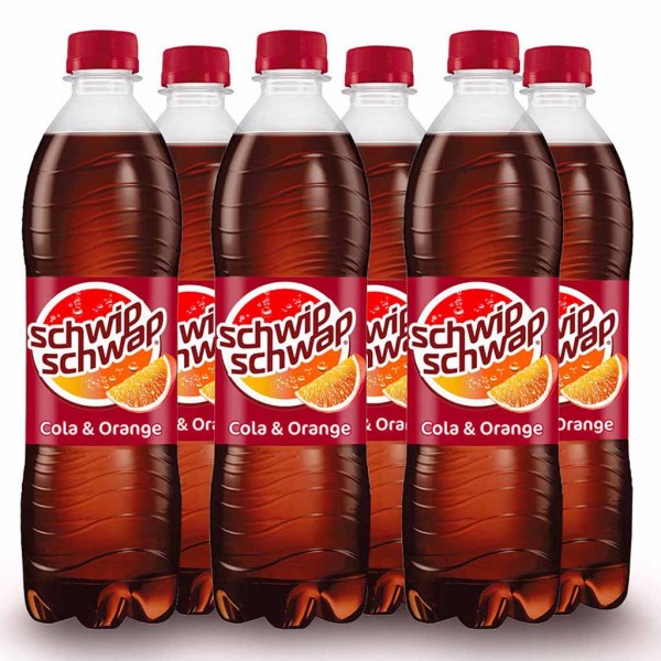 6x Schwip Schwap Cola &amp; Orange PET á 0,5L=3L MHD:30.7.24