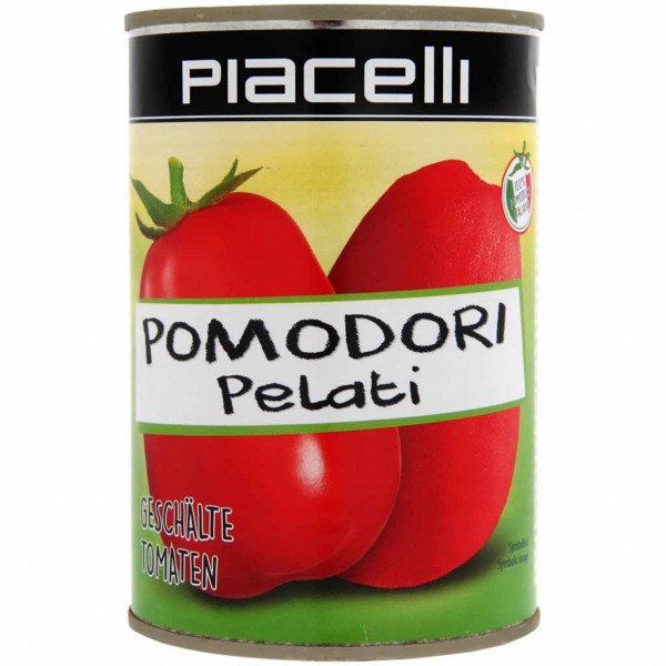 Piacelli Pomodori Pelati geschälte Tomaten 400g MHD:30.12.25