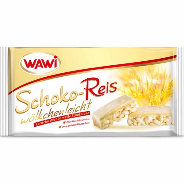 30x Wawi Schoko-Reis wölkchenleicht weiße Schokolade á 40g=1,2kg MHD:30.5.25
