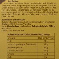 Lindt Tafelschokolade Zartbitter 52% Kakao 100g MHD:30.1.25
