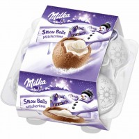 Milka Snowballs Milchcreme Schokokugeln 4er 112g MHD:30.3.24