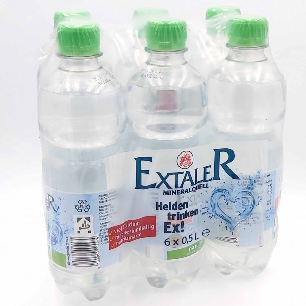 EXTALER MINERALQUELL Mineralwasser Naturell 6x0,5 Liter 