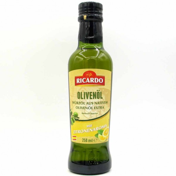 Ricardo Würzöl aus nativen Olivenöl Extra mit Zitronen Aroma 250ml MHD:13.1.24