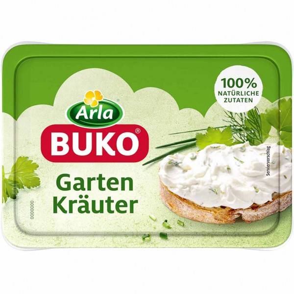 Arla Buko Frischkäsezubereitung Garten Kräuter 200g MHD:17.10.22