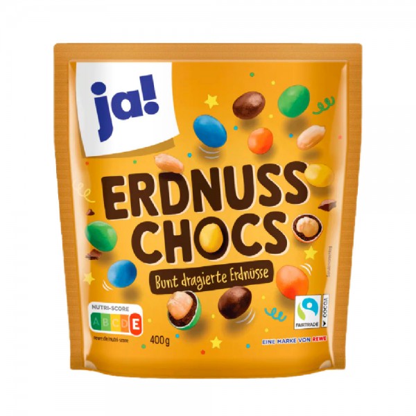 Ja! Erdnuss Chocs Bunt 400g MHD:5.4.25