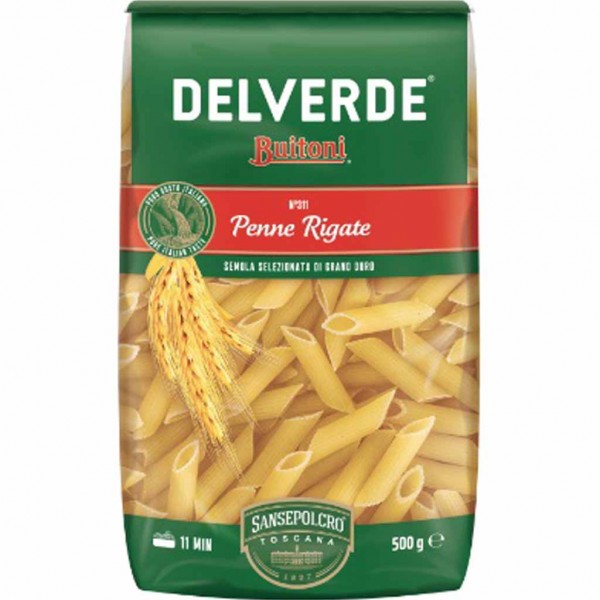 Delverde Buitioni Nudeln Penne Rigate 500g MHD:20.3.27